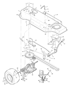 Part Location Diagram of 087X99Z Murray Spacer, Transaxle
